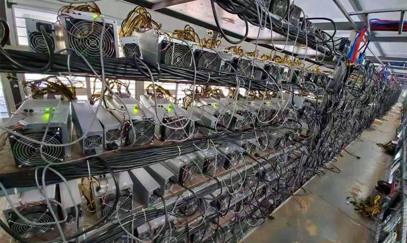 A state-of-the-art mining rig setup, showcasing powerful ASICs ready for Litecoin extraction in a secure Nigerian facility